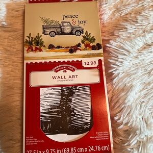 Holiday Time Black and White Christmas Tree Wall Decor